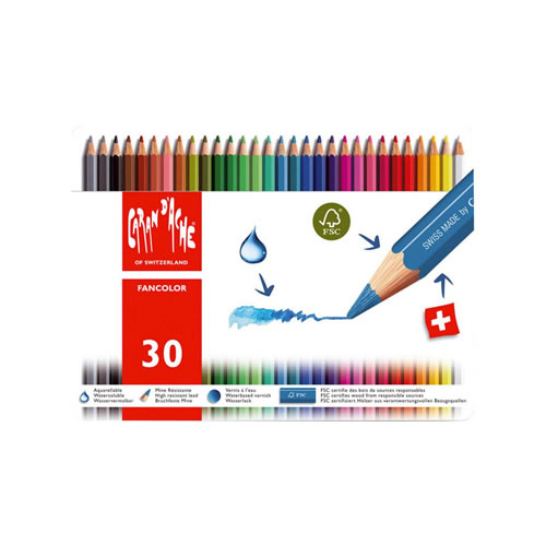 Lápis de Cor Aguarelável Caran D Ache Fancolor 30u