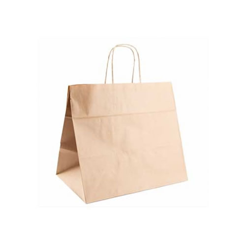 Saco Papel Kraft 32+21x28,5cm c/ Asa - Pack 250