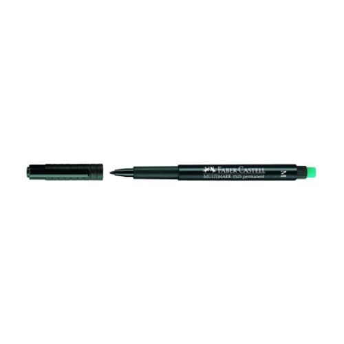 Marcador Faber-Castell Acetato Médio Preto Cx10