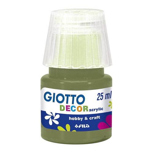 Tinta Acrilica Giotto Decor 25ml Oliva - Pack 6