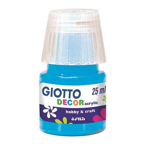 Tinta Acrilica Giotto Decor 25ml Ciano - Pack 6