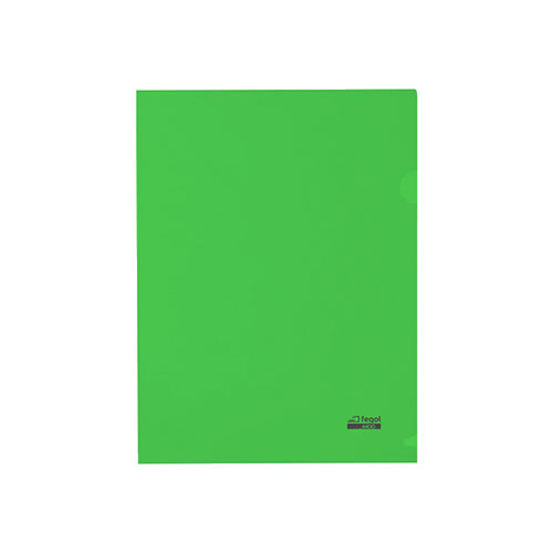 Bolsa Plástico em L A4 Verde Pack 100