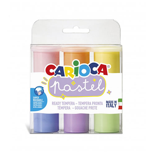 Guache Cores Pastel Tempera 25ml - Pack 6