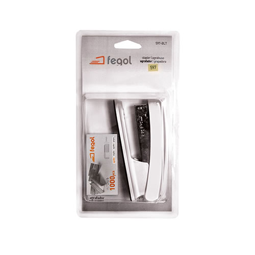 Agrafador Secretária 24/6 20 Folhas + Agrafos