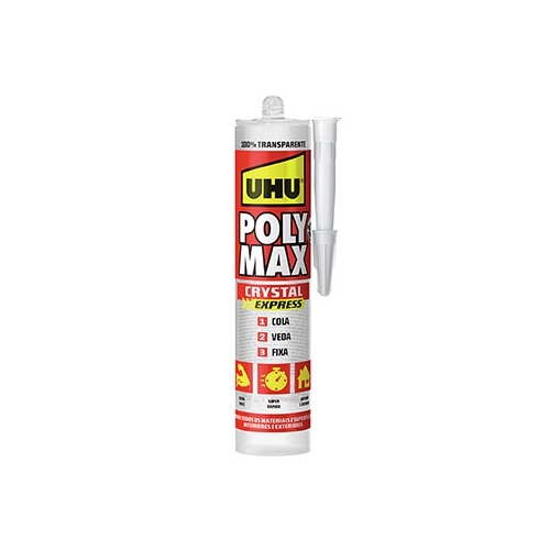Cola e Veda UHU Poly Max Cristal Express Transp. 