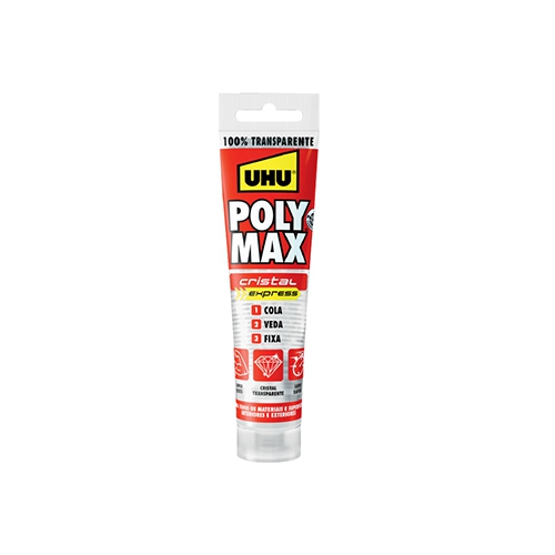 Cola e Veda Poly Max Cristal Express Tubo UHU 115g