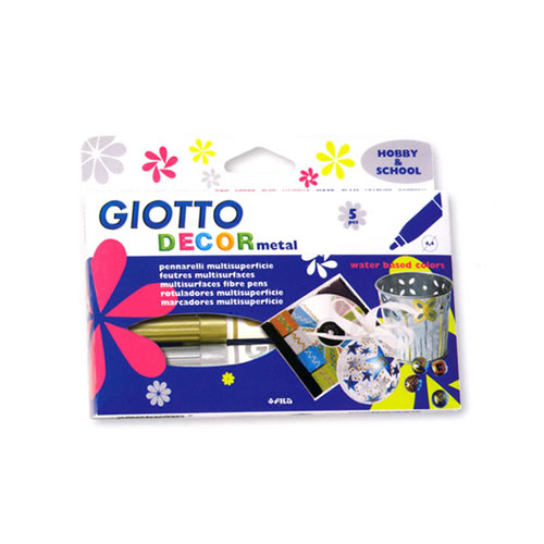 Marcador Pintura Giotto Decor Metal - 5 Cores