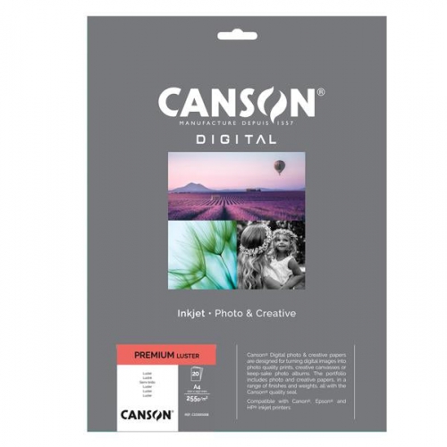 Papel Fotográfico Canson Premium Lustroso A4 20f