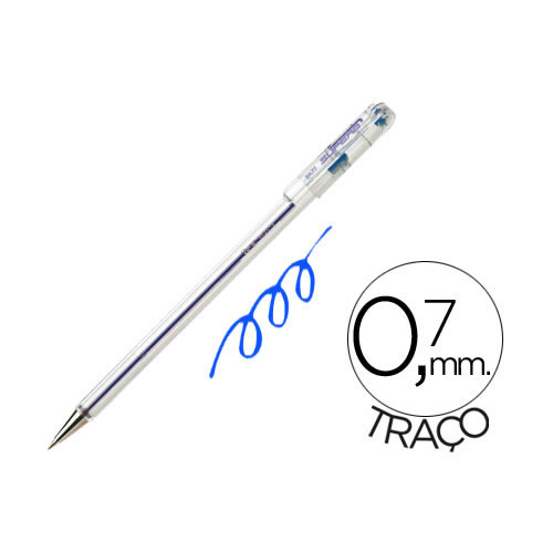 Esferográfica Pentel BK77 0,7 mm Azul Blister 1un