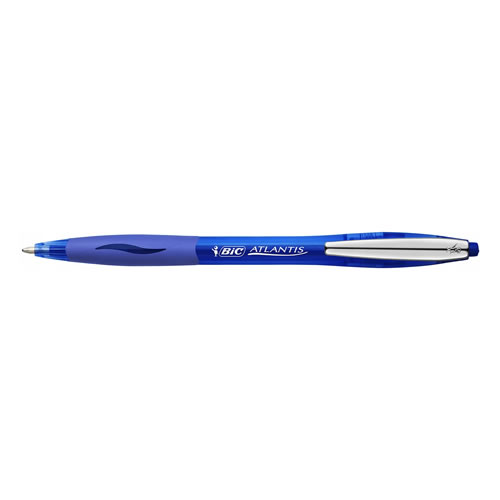 Esferográfica Ball Point Atlantis 1mm Azul - Cx 12