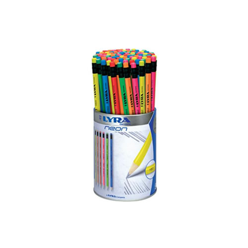 Lapis Carvão HB nº 2 Lyra Neon c/ Borracha - 96un