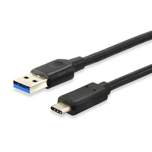 Cabo USB 3.1 USB A para USB-C Preto - 50cm