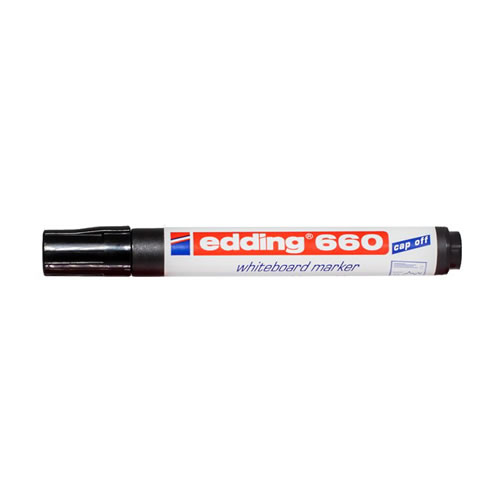 Marcador Quadro Branco Edding 660 Preto - 10un