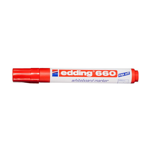 Marcador Quadro Branco Edding 660 Vermelho - 10un