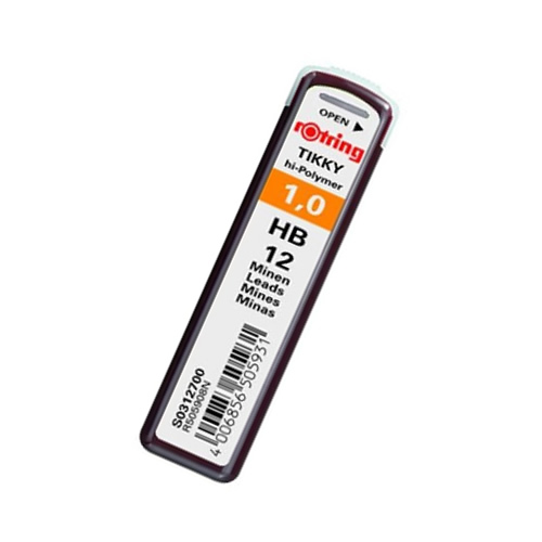 Minas Rotring 1,0 HB Tubo Pack 5