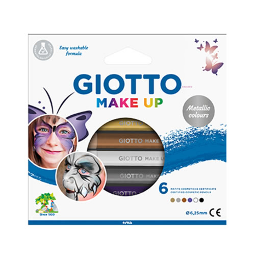 Lápis Facial Giotto Make Up Cores Metalizadas 6un