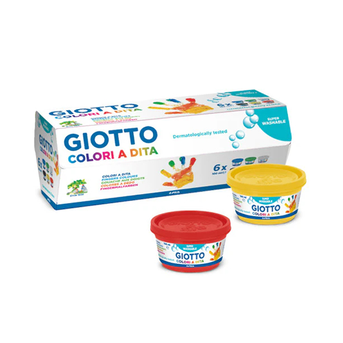 Guache Giotto Dita Pintura Dedos 100ml x 6 Cores