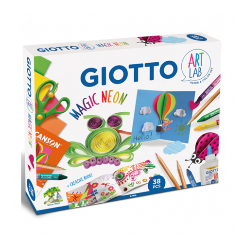 Conjunto Giotto Art Lab Magic Neon 38 Peças
