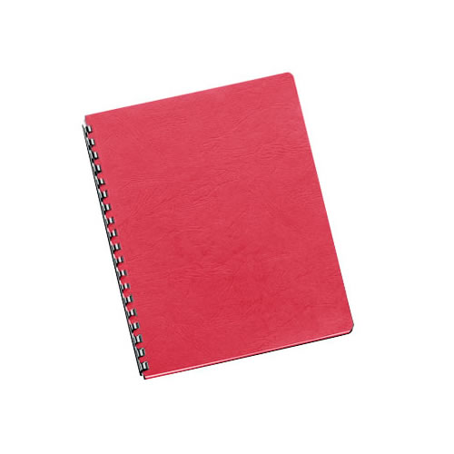 Capa encadernar 250gr 100fls A4 - Couro Vermelho