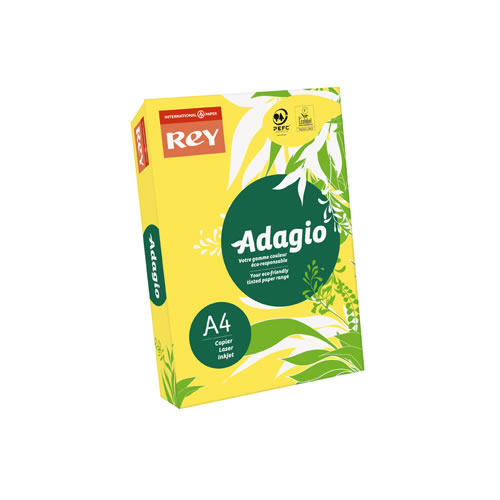 Papel Fotoc. Adagio A4 80gr Amarelo Claro 1x500f