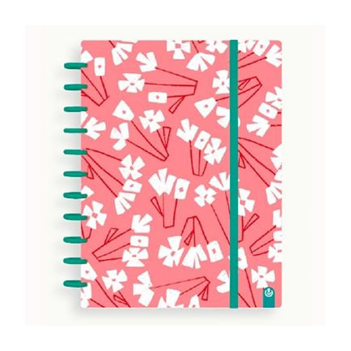 Caderno Inteligente A4 Quadriculado 100 fl Rosa