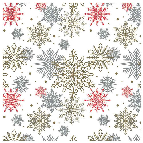 Papel Embrulho Natal Flake 70cmx100mts 25 folhas
