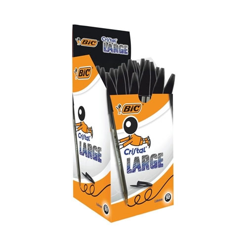 Esferográfica BIC Cristal Large Preto Pack 50
