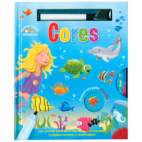 Livros Infantis - Escreve Apaga e Aprende - Cores