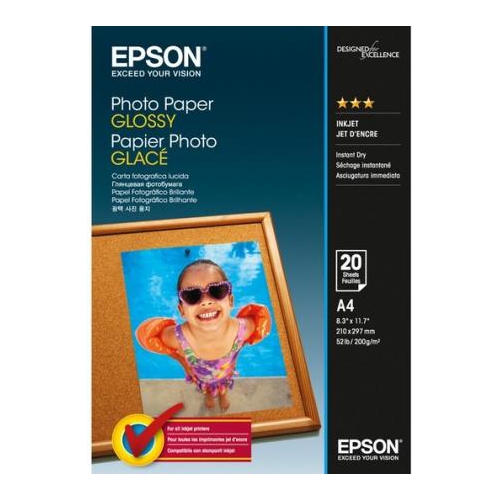 Papel Fotográfico Epson Glossy A4 200gr 50 folhas