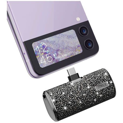 Powerbank iWALK 4500 mAh Tipo C - Diamantes Pretos