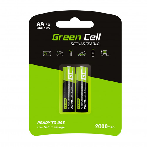 Pilhas Recarregáveis Green HR06 AA 1.2V 2un