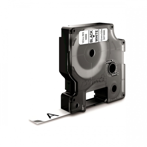 Fita Dymo Poliester D1 16959 12mmx5.5m Preto/Bra.
