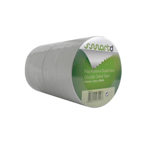Fita Adesiva Dupla Face 19mmx33mts Pack 8