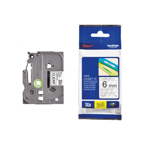 Fita Original Brother TZE111 Transp./Preto 6mmx8m