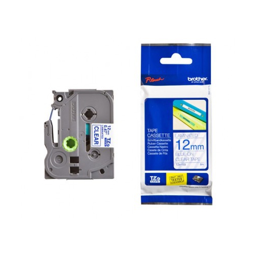 Fita Original Brother TZe132 Transp/Azul 12mm